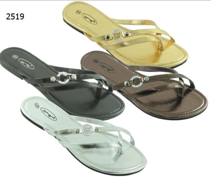 Ladies' Sandal Fashion Flats - Double Thong Strap (assorted colors)