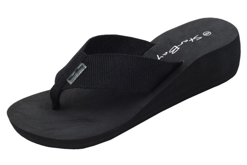 Ladies' Fashion Wedge Sandal - Black