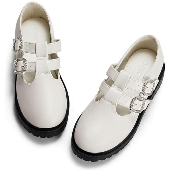 Shoes - Coutgo Girls' Mary Jane Shoes w/ Rhinestone Strap, GORGLITTER Women's Metallic Open Toe Sandals - MSRP $17,857