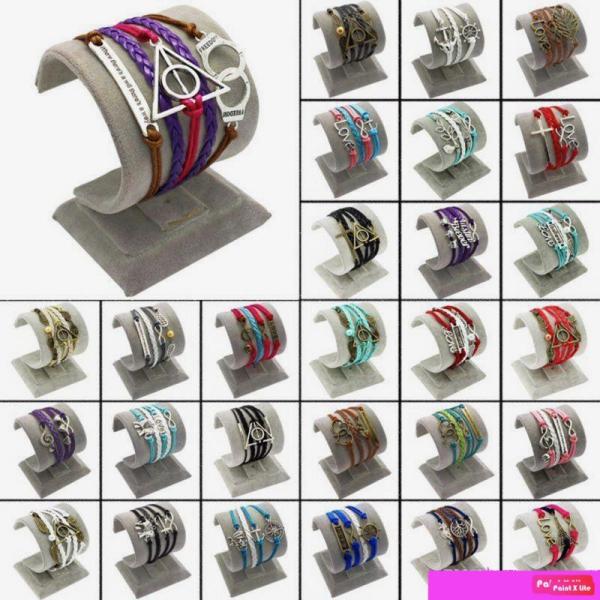 New 300pc -Leather Bracelets For Women/Men