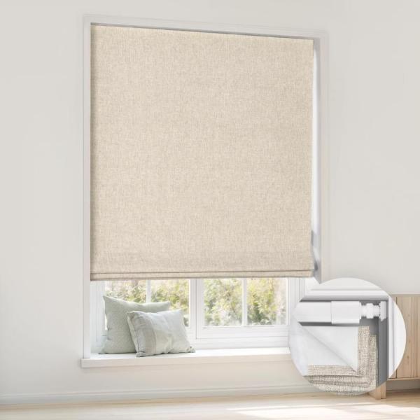 LazBlinds Cordless Blackout Thermal Roman Window Shades - MSRP $65