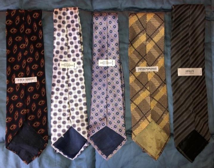 Giorgio Armani Neckties High End Italy Resell Bulk Ties Designer Lot