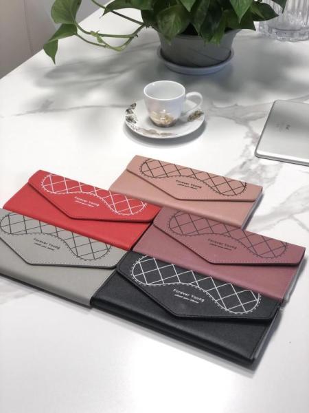 Premium Women PU Leather Fold Continental Foldover Wallets Style-3