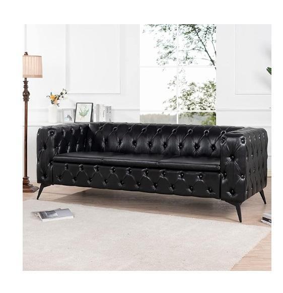 TRUCKLOAD - Furniture - 84.06" Traditional Square Arm Cushion 3-Seat Sofa, Chehabi Aluminum Dining Table - MSRP $50,226
