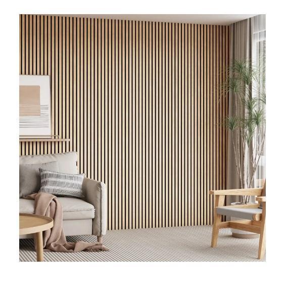 Housewares - Patten 60" Tripod Floor Lamp, 3D Acoustic/Soundproof Wood Slat Wall Panels, Marnetta 60.63" - MSRP $2,027