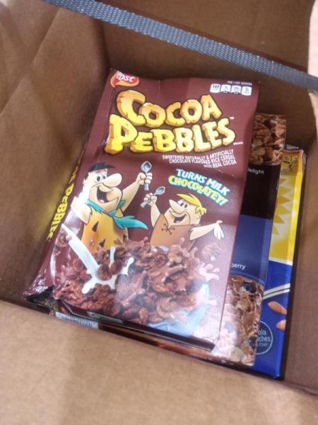 Grocery - Cocoa Pebbles Cereal, Hillshire Farm Snack Assortment, Lindt Milk Chocolate Santa Figure - MSRP $5,968