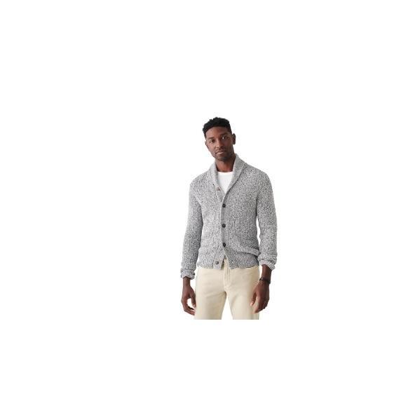 Apparel - Faherty Marled Cotton Cardigan, Epic Quilted Fleece CPO, Stretch Terry 5-Pocket Pants - Original MSRP $2,162