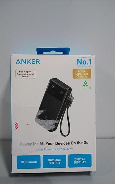 NEW - Anker 20000mAh 30W Power Bank, Black - Est Retail $30