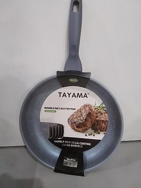 TAYAMA Marble Die-Cast (30 cm) Fry Pan, 11.8", Gray, 5 pieces - MSRP $150