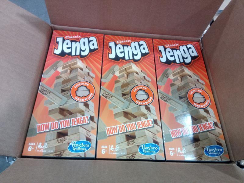 Pallet of Jenga Classic Edition Game of Skill - MSRP $7,287