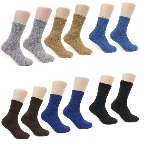 30 Dozen Of Men Crew Ultra Soft Warm Fuzzy Sold Socks