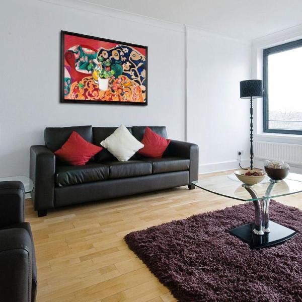 Home - overstockArt Spanish Still Life Oil Painting, Allied Brass SH-4/4X-LVN Soho Collection 8" Vanity - MSRP $2,852