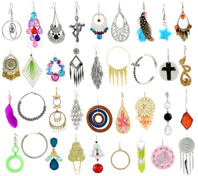 Fashion Jewelry Wholesale Mixed Dangling Earrings Necklaces