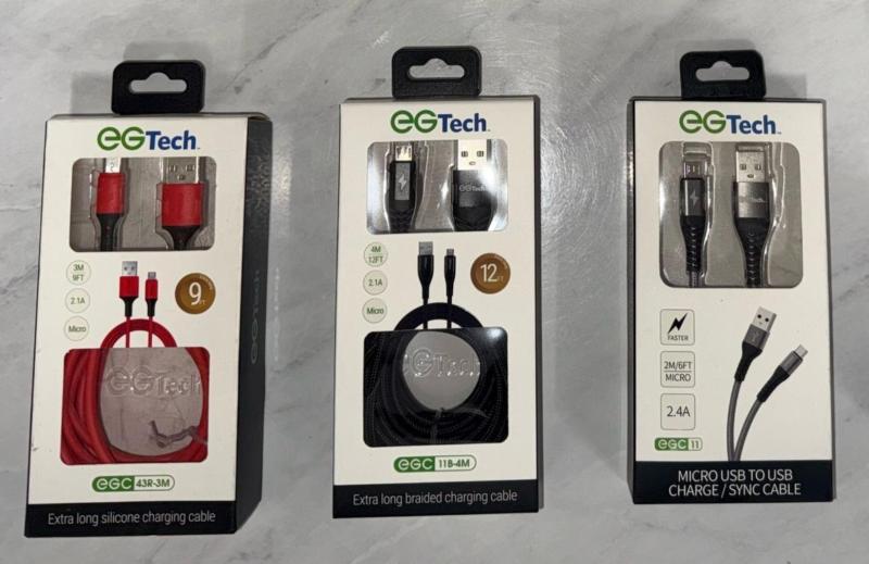 EG TECH 2.4A Charge/Sync Micro Cables