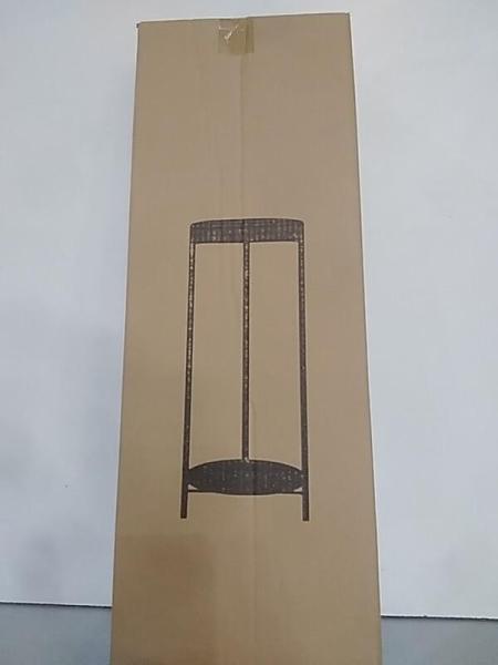 Set of 2 Metal Black Indoor/Outdoor 30 inch 2 Tier Modern Corner Flower Pots Rack - MSRP $54