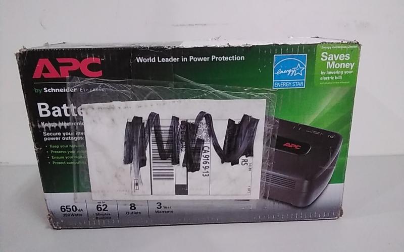 NEW - APC BE650G1 Back-UPS 650VA, 120V, 8 NEMA outlets (4 Surge) - MSRP $97
