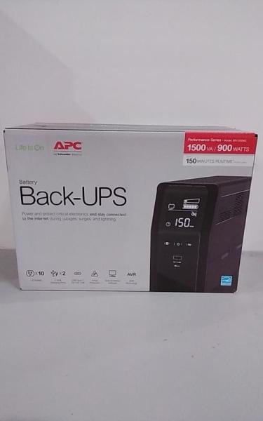 NEW - APC Back-UPS Pro 10-Outlet Tower Uninterruptible Power Supply, 1,500VA/900 Watts, BN1500M2 - MSRP $207