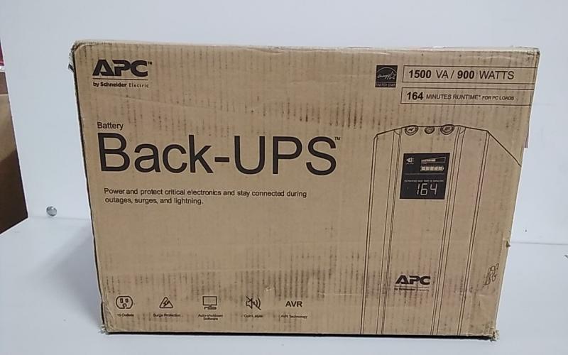 NEW - APC Back-UPS Pro BX Compact Tower Uninterruptible Power Supply, 10 Outlets, BX1500M - MSRP $159