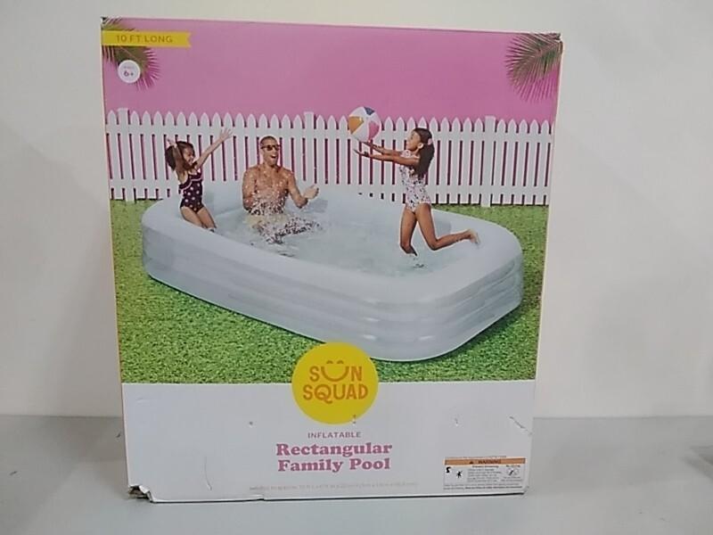 New Sun Squad 6' x 22" Deluxe Rectangular Family Pool - Blue - Est Retail $30