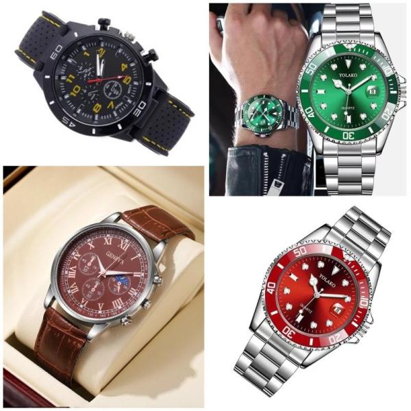 60X New Mens Quartz Watches Luxury Style Stainless Steel Racing Watch