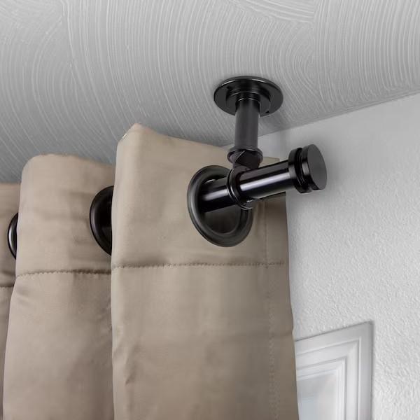 Window Decor - Ceiling Curtain Rod, Faux Silk Roman Shade, Grommet Top Curtain - Est Retail $5,095- 1plt