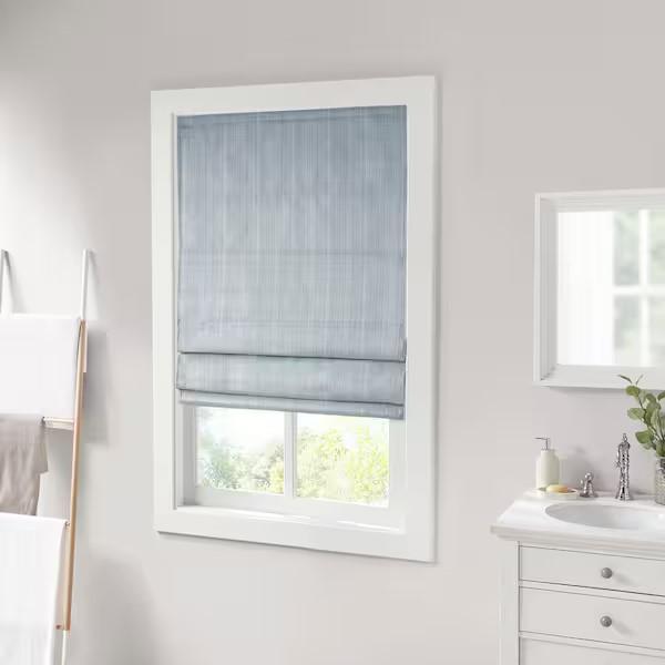 Window Decor - Basketweave Polyester Roman Shade, Cellular Shades, Bamboo Roman Shade - Est Retail $7,283- 1plt