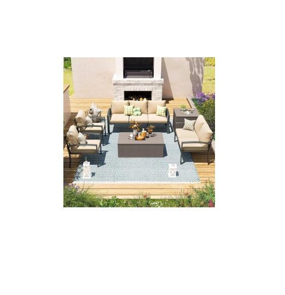 Furniture - AECOJOY Metal Patio Furniture Set 7pc Outdoor Conversation Set, Max & Lily Bunk Bed Q. - Est Retail $8,857