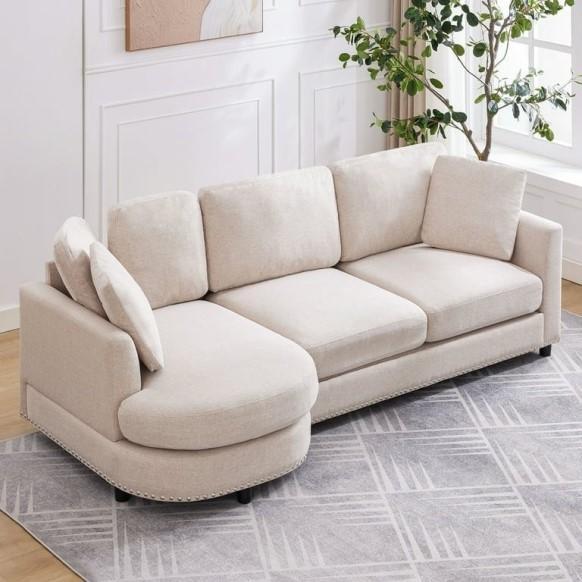 Furniture - Mixoy Sectional Sofa, Modrest Accent Chair, Safavieh Patio Lounge Chair - Est Retail $4,637