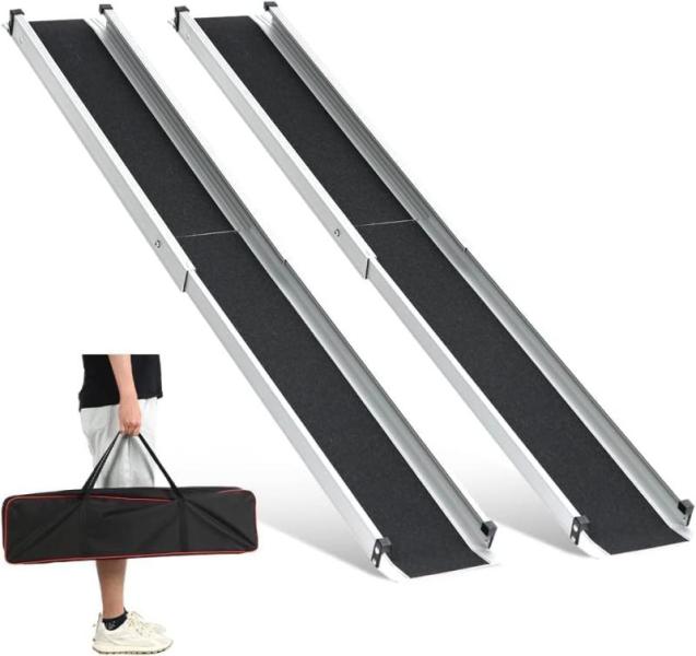 gardhom 1Pair 7FT Adjustable Wheelchair Ramp 84" L x 7.4" W - MSRP $115