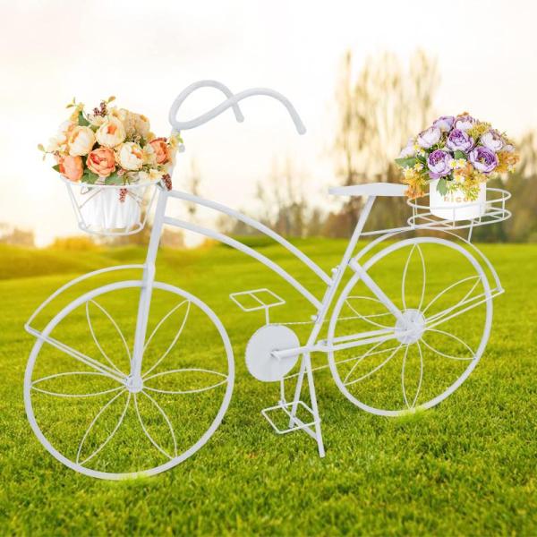 WONDER GARDEN Bicycle Plant Stand - Outdoor Planter - MSRP $59