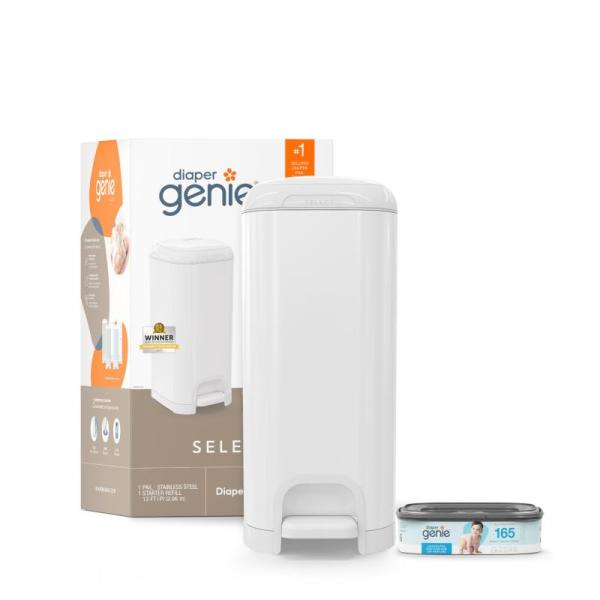Diaper Genie Select Pail is Made of Durable Stainless Steel - MSRP $32