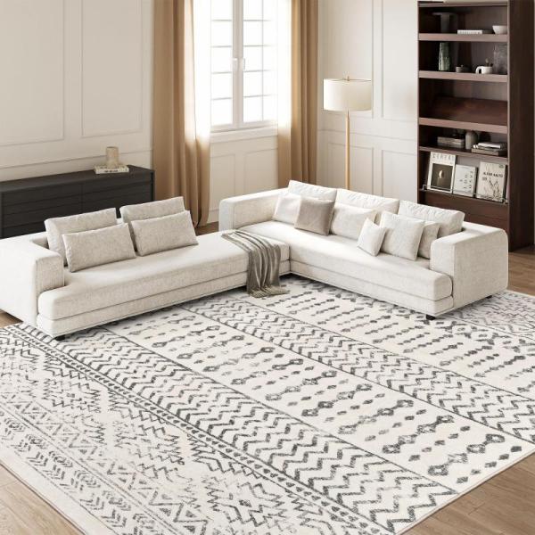 ArtTuft 8x10 Area Rug, Super Soft Ultra-Thin Moroccan - MSRP $122