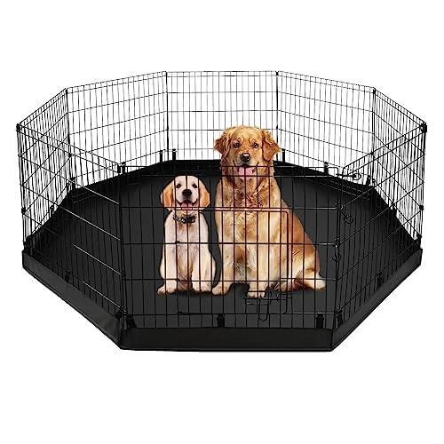PJYuCien Dog Playpen - Metal Foldable Dog Exercise Pen Pet - MSRP $46