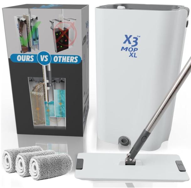X3 Mop XL Separates Dirty and Clean Water 3-Chamber - MSRP $61