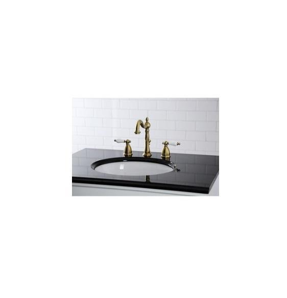 Housewares - Kingston Brass Heritage 8in Widespread Bathroom Faucet, Heritage Bridge Kitchen Faucet - Est Retail $7,278