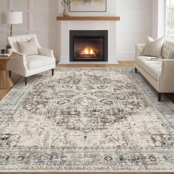 Bungalow Rose 9ft x 12ft Rectangle Living Room Area Rugs - MSRP $134