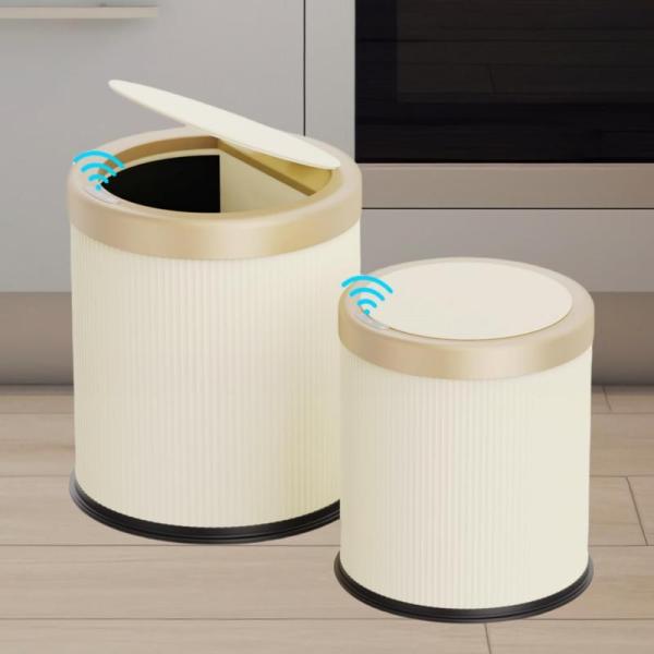 URALFA 2 Pack 2.8 Gal Automatic Touchless Motion Sensor Bathroom Trash Can - MSRP $57