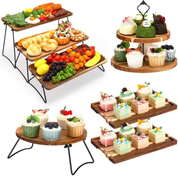 Havawish 5pc Wood Dessert Table Display Set - MSRP $68