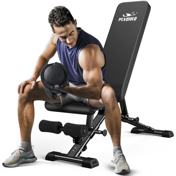 FLYBIRD Adjustable Strength Training Weight Bench for Full Body Workout - MSRP $116