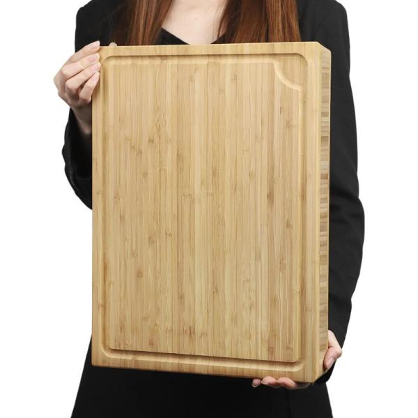 BAMOTTO 14" Thick Bamboo Cutting Board Kitchen Heavy Duty - MSRP $32