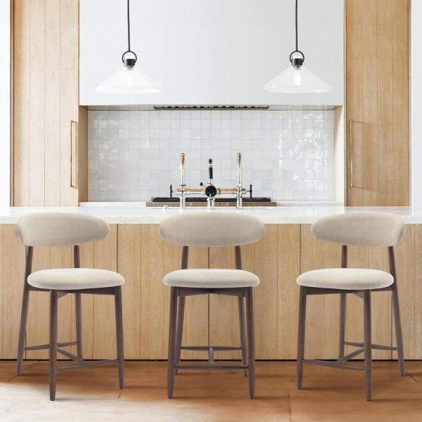 COLAMY Counter Height Bar Stools Set of 3 Kitchen Bar - MSRP $306