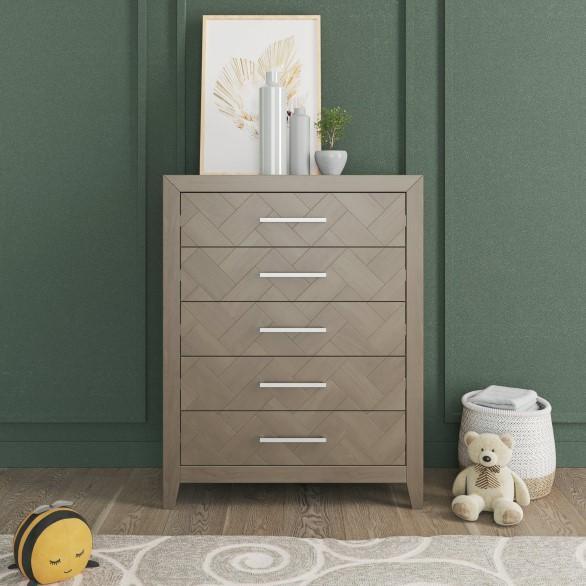 Furniture - Kieran 5 Drawer Chest, Oval Accent Coffee Table, Chateau De Ville Side Chair - Est Retail $4,057