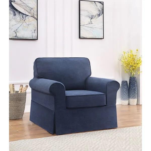Furniture - Zuni Arm Chair, Copper Grove Storage Ottoman, Kendall Nesting Coffee Tables - Est Retail $3,887