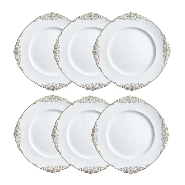 Kitchen - Junnfun Set of 6 Charger Dinner Plate, DOUBARK 7" Santoku Professional Japanese Chef's Knife - MSRP $12,885