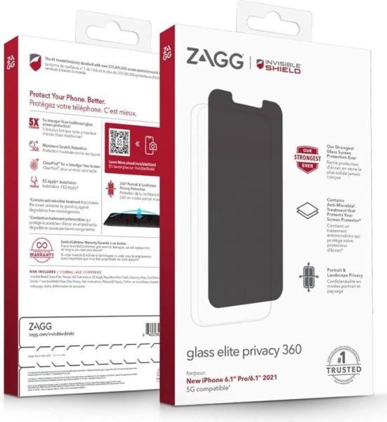 ZAGG (Glass Elite Privacy 360) Protector for iPhone 13 mini