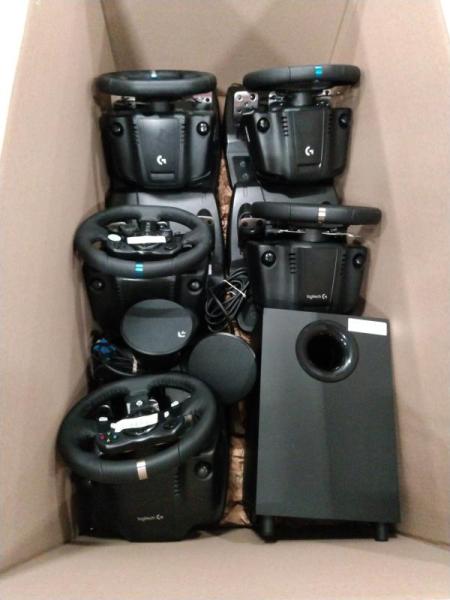 C Grade Video Games - Logitech G920,G923, G29 Gaming Steering Wheels, Logitech Gaming Speakers - MSRP $1,849