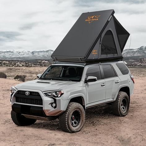 Sanhima Hotham Lite Overland Aluminium Roof Top Tent, w/LED Strip Light & Mattress for Car Camping - MSRP $1,199