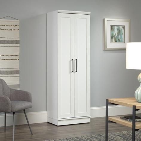 Sauder HomePlus Storage Cabinet/Pantry Cabinets, Soft White Finish - MSRP $216
