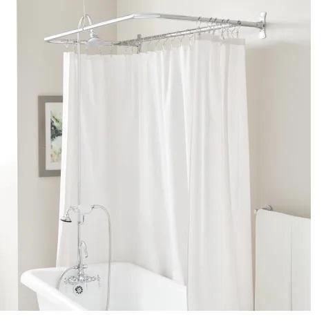 Signature Hardware 476400 Gooseneck Wall Mount Tub and Shower Conversion Kit - MSRP $549