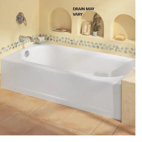 American Standard 2393202ICH.020 60" Americast Bathtub with Right Hand Drain - MSRP $784
